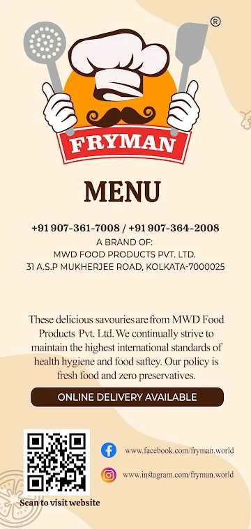 Fryman menu 