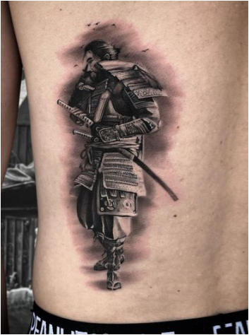 Shaded Samurai Tattoo