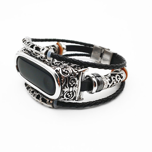 Title 16, Vintage Leather Strap Carved Protective Case, c...