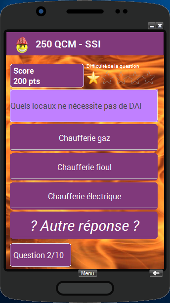 Android application 250 QCM SSIAP 2 screenshort