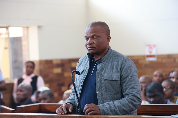 Boinehelo Lefefa(43) appeared at the Westonaria magistrate court for stabbing his colleague to death and taking a selfie with the corpse.