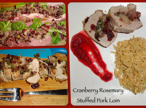 Cranberry Rosemary Stuffed Pork Loin