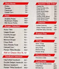 Pizza coffee cafe menu 1