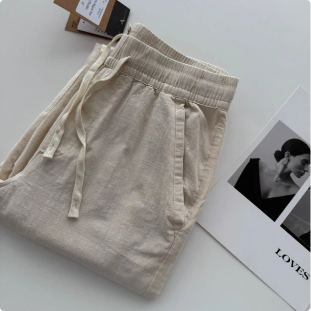 Summer Thin Casual Men's Loose Straight Pants Lightweight and Breathable Comfort for Hot Weather Relaxed Fit and Casual 