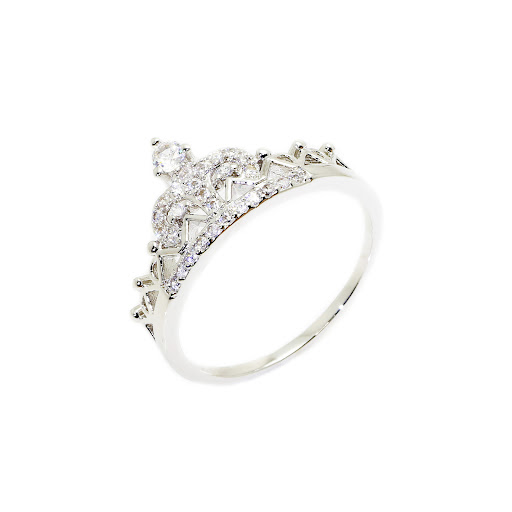 Title 4, Crown Zircon Diamond Plating Ring – Sparkling e...