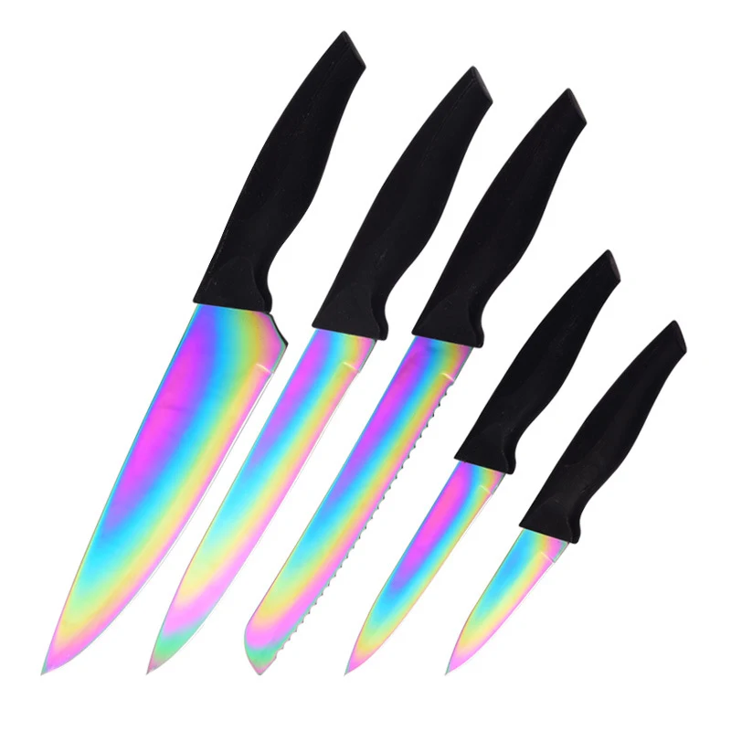 Color Blade Stainless Steel Gift Knife Set for precise cutting and stylish cooking. A perfect gift for any home chef or 