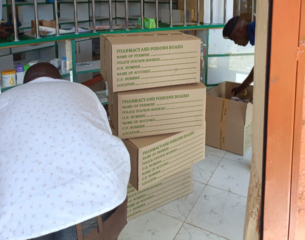 Ongoing joint operation between officials from the Pharmacy and Poisons Board (PPB) and the National Police Service to weed out illegal pharmacy outlets in Nirobi, Central and Upper Eastern