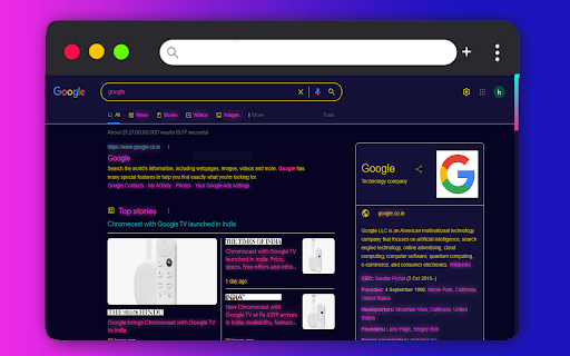 Glow Theme for Google™