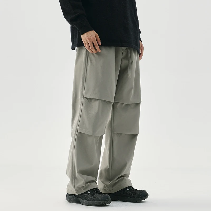Pantaloni casual dritti larghi da uomo Paratrooper Overalls. Comodi, stile militare, perfetti per il tempo libero e le attività quotidiane.