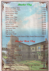 JRS Residency & Hospitality menu 1