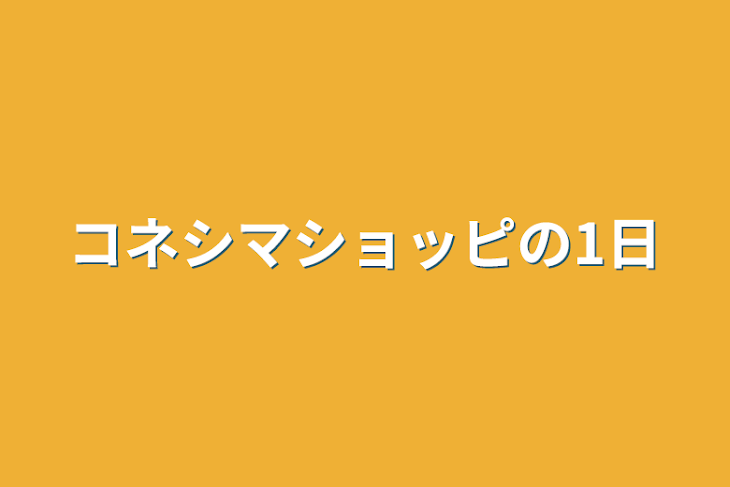 「コネシマショッピの1日」のメインビジュアル