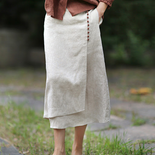 Title 4, Solid Color Mid-length Raw Jute Artistic Irregu...