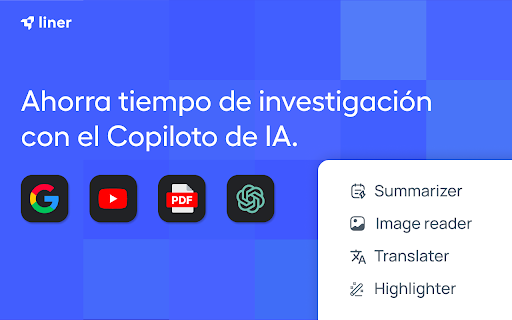 Liner ChatGPT: AI Copiloto para Web&YouTube