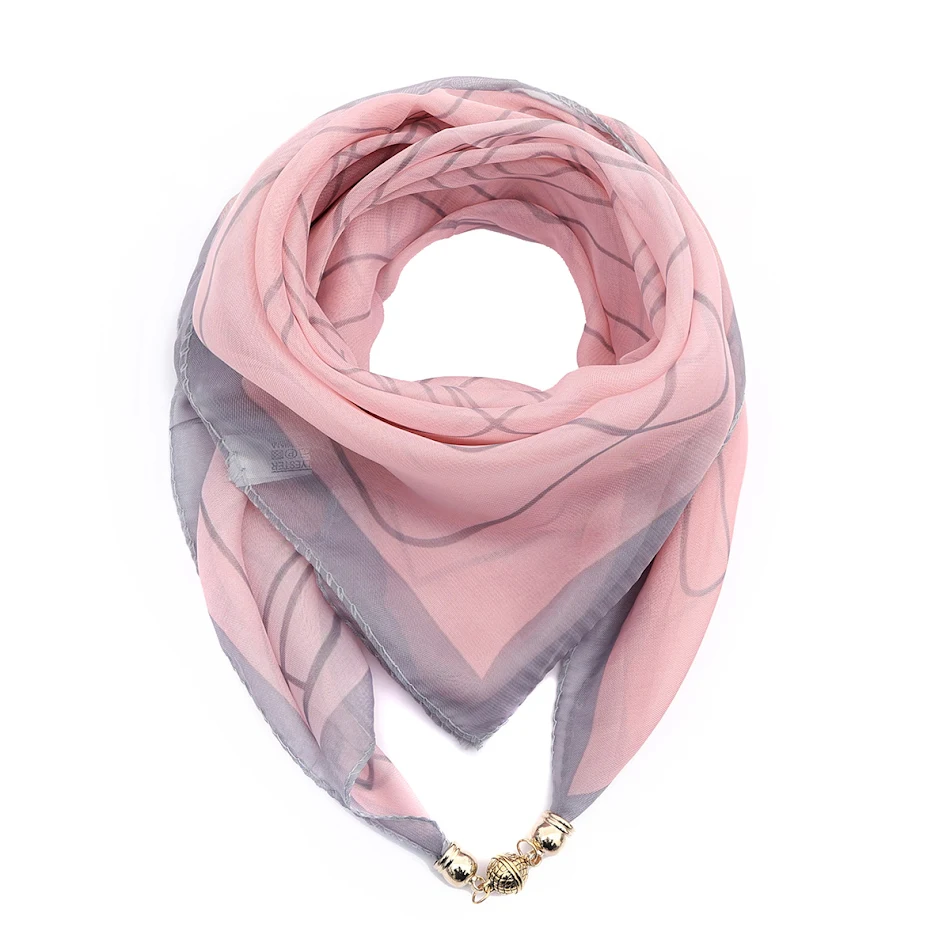 Gouden bal bloemen chiffon sjaal dames bedrukt dun