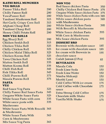 munchies bro menu 