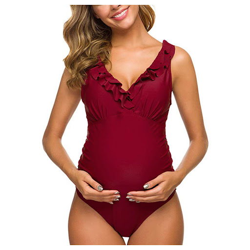Title 2, Maternity one-piece bikini comfortable swimwear...