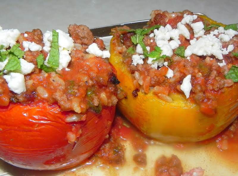 Greek Stuffed Peppers Or Tomatoes