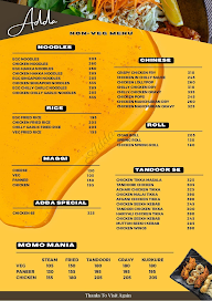 Adda fusion cuisine menu 1