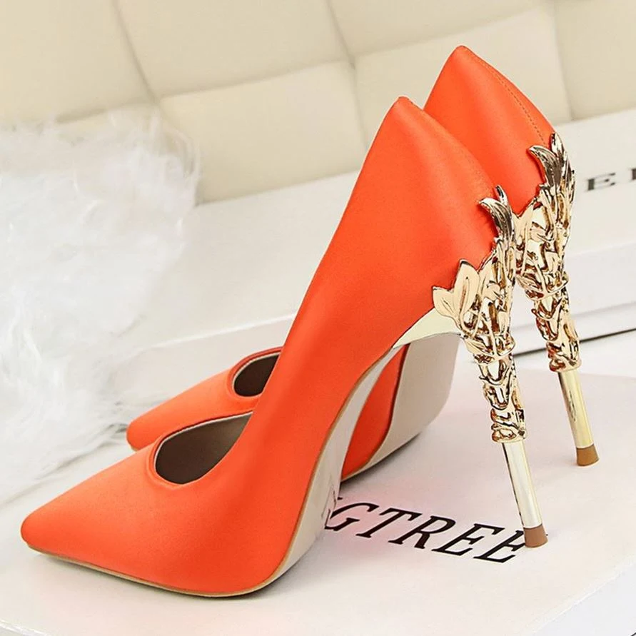 Women's autumn satin high-heeled shoes Elevate your autumn style with these elegant high heels, perfect for any occasion