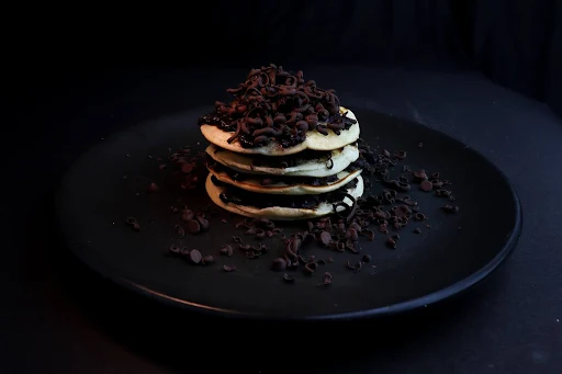 Triple Chocolate Pancake Stack