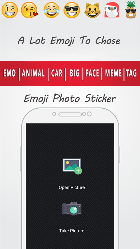 Android application Emoji Photo Sticker screenshort