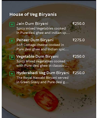 House Of Veg Biryanis menu 1