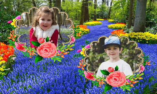 Beautiful Garden Dual Photo Frame Application