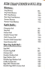 KGM Chaap Corner menu 1