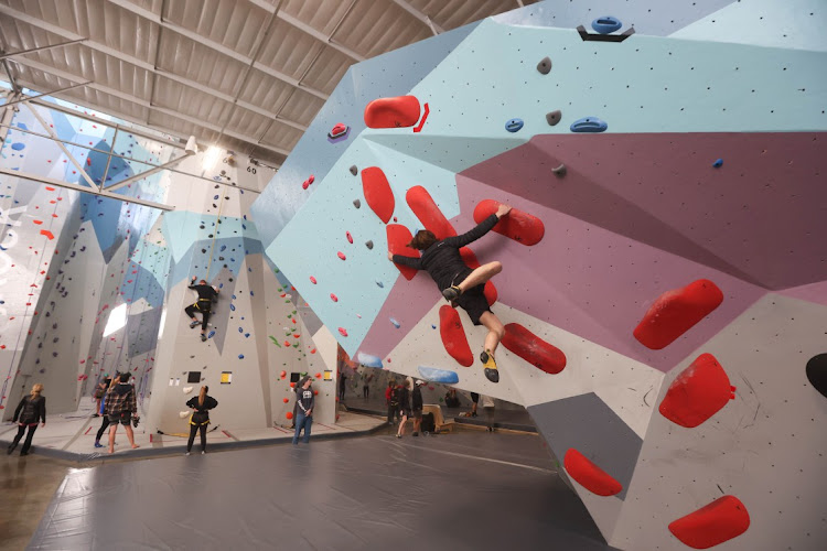 Climbing enthusiasts take to the walls on July 1 2023 during the grand opening of City Rock, Pretoria. File image.