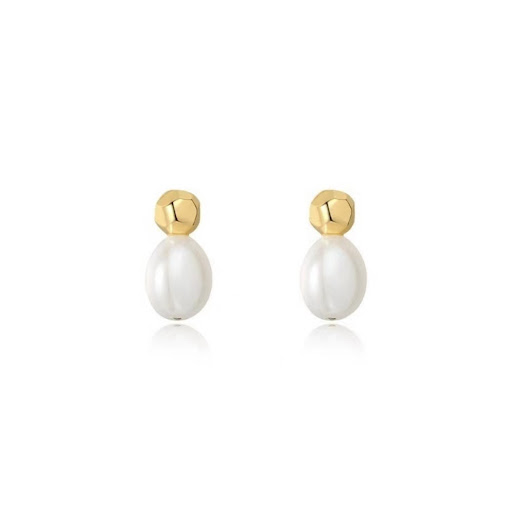 Title 2, Womens Fashion Pearl Silver Ear Studs, elegant...