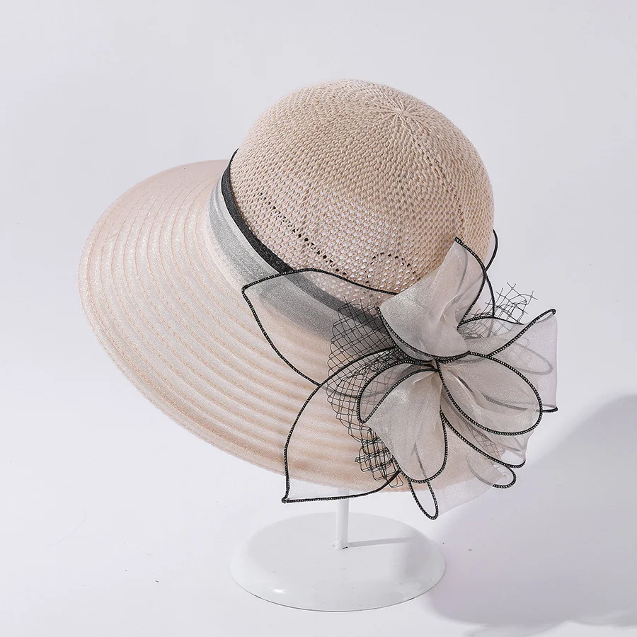 Title 8, Zonneschermhoed van organza voor dames met grot...