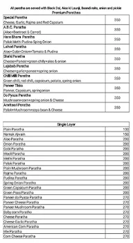 Jassi Da Paratha menu 3