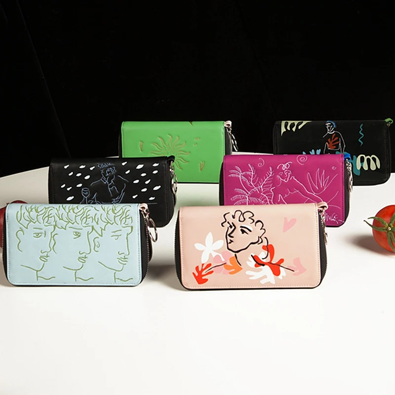 YIZISToRE nova kreativna PU kožna ženska crossbody dugački novčanik modne torbe u LINES seriji. Praktična i moderna torba za svakodnevnu upotrebu.