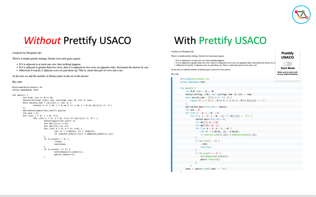 Prettify USACO Preview image 1