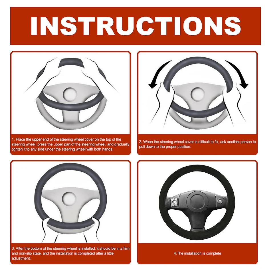 Housse Chauffante pour Volant de Voiture Conduite Chaleureuse en Hiver Protection des Mains Installation et Utilisation Faciles Confort
