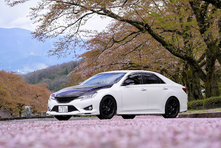 マークXの富士霊園・ピンクムーン・八重桜・昭和の會・牧之原SAに関するカスタム事例の投稿画像3枚目