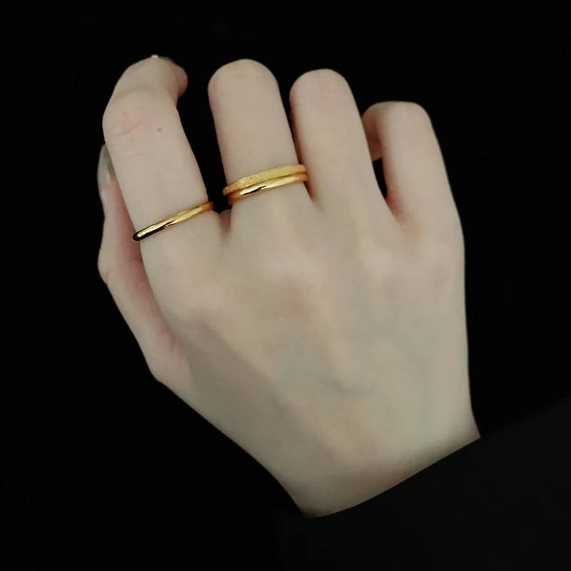 Bague d'index pour femme en alliage, style 
