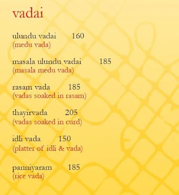 Dakshinayan menu 