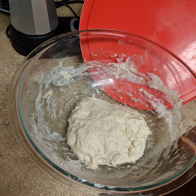 Mixed dough.