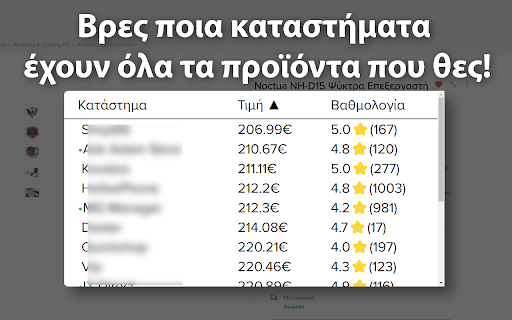 Κοινά καταστήματα για skroutz.gr chrome extension