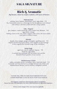 Saga - Cuisines Of India menu 2