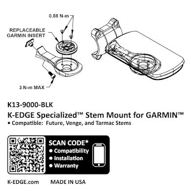 K-Edge Garmin Specialized Future Mount - Black alternate image 0