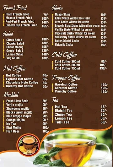 Capital Food Cafe menu 