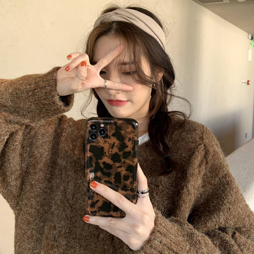 Title 3, Vintage Amber Pattern Phone Case Glossy Soft Dr...