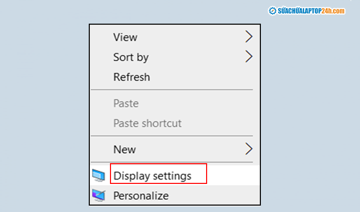 Chọn Display settings