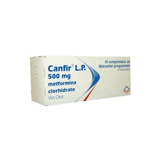 //Canfir Liberacion Prolongada 500mg blister 10comprimidos Metformina Leti undefined