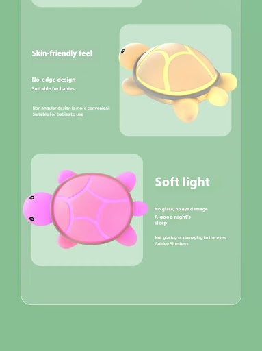 Title 5, Nachtlampje kinderkamer schildpad siliconen USB...