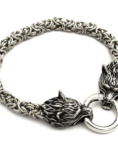 Bracelet Viking Homme Tête de Loup - 2