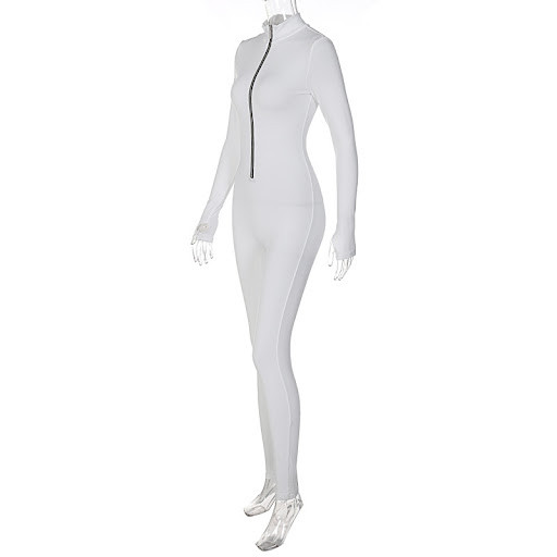 Title 18, Womens Zipper Waist Slim Sports Yoga Jumpsuit