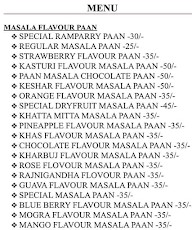Hira Moti Family Pan Parlour menu 2